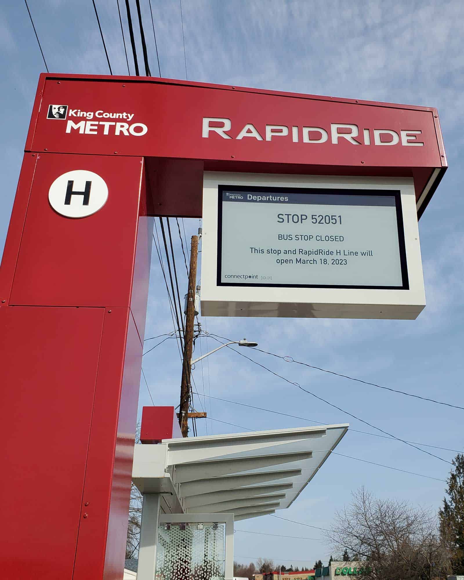 02A RapidRide H Line sign 1